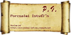 Porcsalmi István névjegykártya