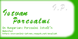 istvan porcsalmi business card